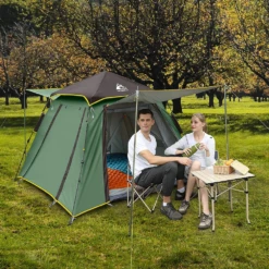 Hewolf Auto 3-4 Person Tent - Green -Roam Ready MON 1654 GRN 4