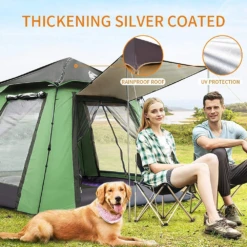 Hewolf Auto 3-4 Person Tent - Green -Roam Ready MON 1654 GRN 7