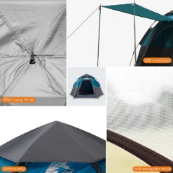 Hewolf 3-5 Person Automatic System Large Outdoor Camping Tent -Roam Ready MON 1789 BLU 7