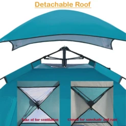 Hewolf Auto 4 Person Tent Teal -Roam Ready MON 2011 TEAL 8 600x600 d9a2104b c0aa 4478 86e1 23d1034b0ba0