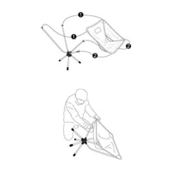 Camp Leader Ultra-light Portable Swivel Camping Chair -Roam Ready MON28 GY 6