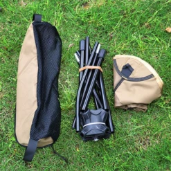 Camp Leader Ultra-light Portable Swivel Camping Chair -Roam Ready MON28 GY 7