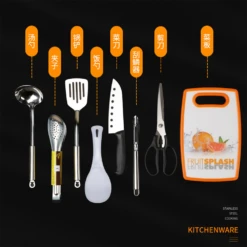 Camp Leader Outdoor Kitchenware 8 Piece Set 11 Camp Leader Outdoor Kitchenware 8 Piece Set -Roam Ready MON44 5