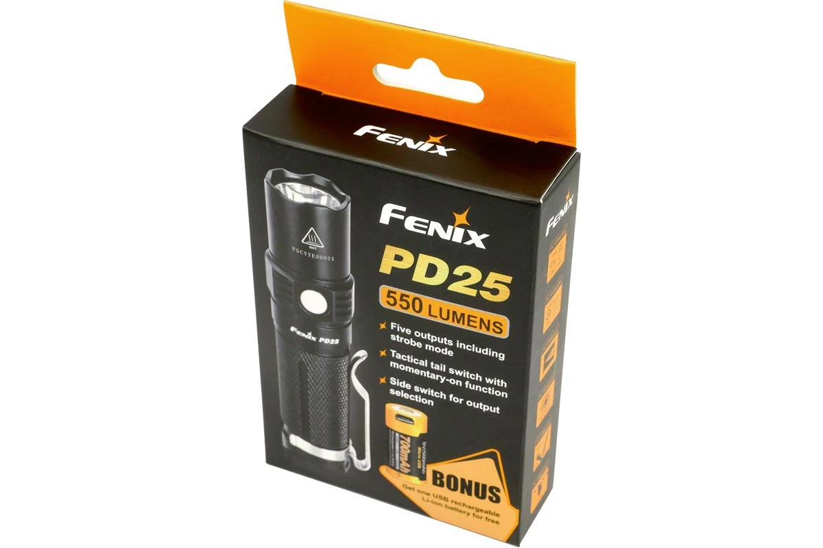 Fenix PD25 XP-L LED Flashlight Black 5 Fenix PD25 XP-L LED Flashlight Black - Image 3