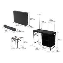 DoD Cooking King Table 13 DoD Cooking King Table -Roam Ready TB5 723 BK 5