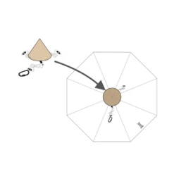 DoD Tongari Hat - One Pole Tent Cap -Roam Ready TG1 768 BK 3