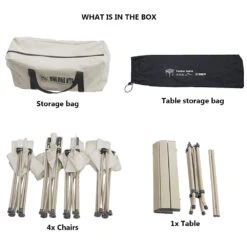Adventurer Tanxianzhe Camping Table And Chairs Set - Khaki -Roam Ready TXZ 150DH 02 c7958f20 269d 4bfc 81da e5fd8041c162