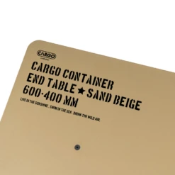 Cargo Container Small Camping Table End Table 31 Cargo Container Small Camping Table End Table -Roam Ready beige closeup