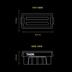 Thor Liter Mini Tote Box 2.5L 12 Thor Liter Mini Tote Box 2.5L -Roam Ready dimension 2.5L