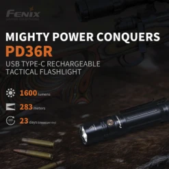 [Special Bundle 2 For 1] Fenix PD36R Rechargeable Flashlight + (Free) E01 V2.0 -Roam Ready pd36r e01 v2.0 03 1