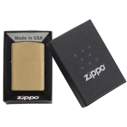 Zippo 204 Brushed Solid Brass - Refillable Windproof Lighter -Roam Ready zippo 204 1