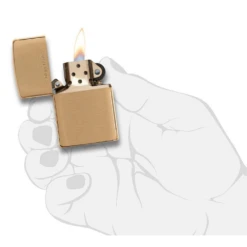 Zippo 204 Brushed Solid Brass - Refillable Windproof Lighter -Roam Ready zippo 204 5