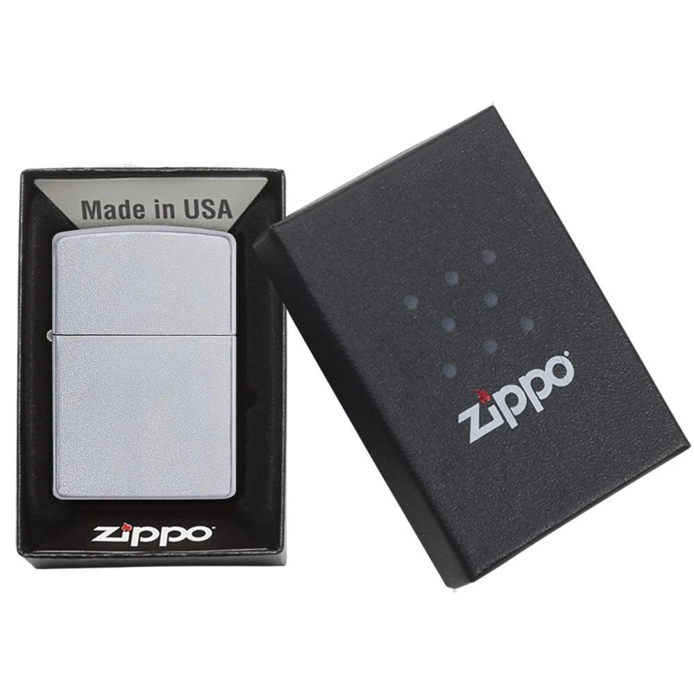 Zippo 205 Classic Satin Chrome - Refillable Windproof Lighter 5 Zippo 205 Classic Satin Chrome - Refillable Windproof Lighter - Image 3