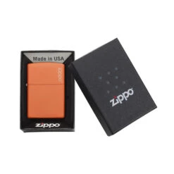 Zippo 231ZL Orange Matte With Zippo Logo - Windproof Lighter -Roam Ready zippo 231ZL 3