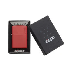 Zippo 233ZL Red Matte With Zippo Logo - Refillable Windproof Lighter -Roam Ready zippo 233zl 4