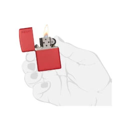 Zippo 233ZL Red Matte With Zippo Logo - Refillable Windproof Lighter -Roam Ready zippo 233zl 5
