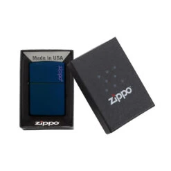 Zippo 239ZL Navy Matte With Zippo Logo - Refillable Windproof Lighter -Roam Ready zippo 239ZL 4