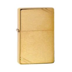Zippo 240 Brushed Brass Vintage With Slashes -Roam Ready zippo 240 2