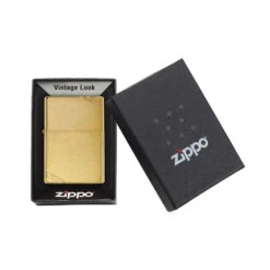 Zippo 240 Brushed Brass Vintage With Slashes -Roam Ready zippo 240 4